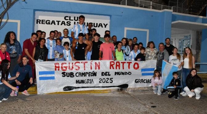 EL CANOTAJE «CELESTE» RECIBIÓ A SU SUBCAMPEÓN DEL MUNDO